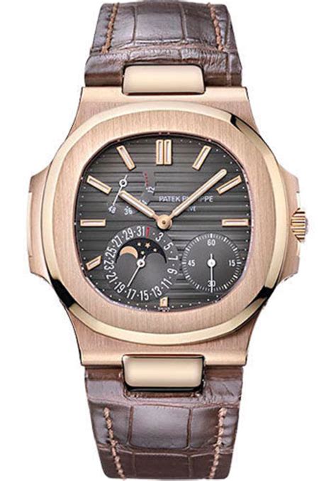 patek philippe leather strap watch.